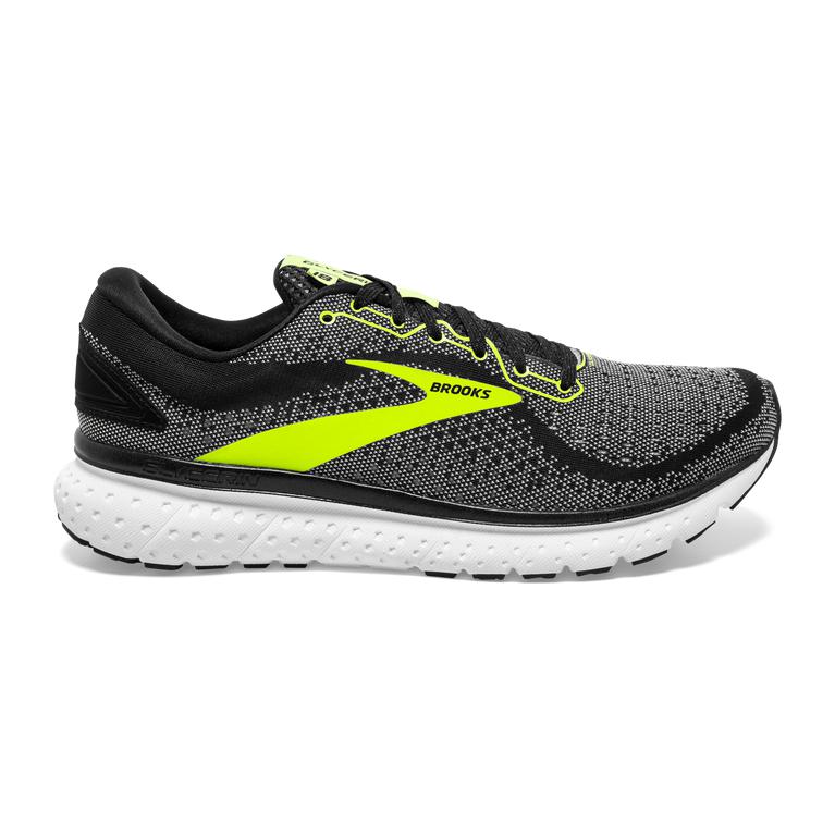 Brooks Men's Glycerin 18 Road Running Shoes - Grey/GreenYellow/Cherry Tomato/Samba/Black (RXMG91638)